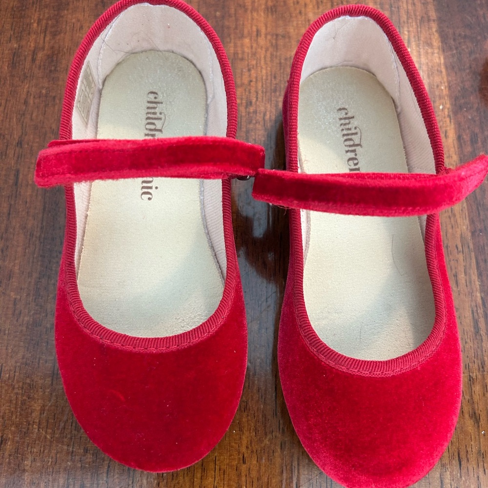 Childrenchic Red Velvet Kids Dress Shoes